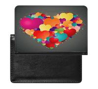 Graphics Love HeartsGraphics Love Hearts Passport Holder with Card Slots Portable Passport Cover Compact Waterproof Passports Protector
