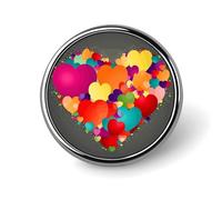 Graphics Love HeartsGraphics Love Hearts Round Badge Personalized Metal Lapel Pin Badges Fit Clothing Bags Hat Humorous Printed Brooch Badge Party Decorations Accessories for Men Women