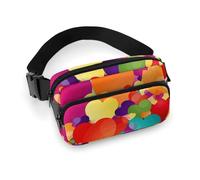 Graphics Love HeartsGraphics Love Hearts Waist Bag Fashion Fanny Bag with Adjustable Strap for Outdoor Workout Cycling Unisex, white, 20x13cm, Waist Bag