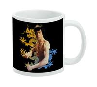 GRAPHICS & MORE Bruce Lee Dragon Ceramic Coffee Mug, Novelty Gift Mugs for Coffee, Tea and Hot Drinks, 11oz, White