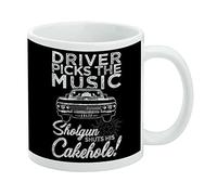 GRAPHICS & MORE Supernatural Driver Picks the Music Ceramic Coffee Mug, Novelty Gift Mugs for Coffee, Tea and Hot Drinks, 11oz, White