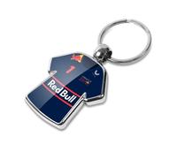 Graphics 'n' Tees T Shirt keyring suitable for Max Verstappen fans, double sided key ring keychain featuring front and rear design