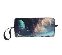 Graphics Universe Space Printed Travel Makeup Bag Portable Cosmetic Bag Makeup Case Toiletry Handbag Organiser for Women