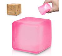 Graphinza Nices Cubes Large Blue & Large Pink - 1.97" Squishy Cubes Squeeze Toys, Ice Cube Fidget Toy, Sensory Fidget Toys, Taba Squishy Stress Cube for Anxiety Relief for Kids & Adults (pink)