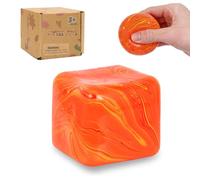 Graphinza Squeeze Toys - Soft Stress Relief Toys 1.4in Cube for Autism Stress Relief, Stress Balls for Adults and Children, Classroom Prizes - Durable Design, Not Easy to Fall Off (orange)