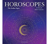 Graphique 2024 Horoscopes Wall Calendar | 12” x 12” | Thick Paper | Home & Office Organizer | Large Monthly Grid | 3 Languages & Marked Holidays | 4 Month Preview Page for 2025