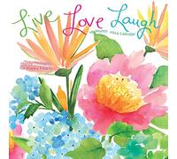 Graphique 2024 Live Love Laugh Mini Wall Calendar | 7” x 7” | Thick Paper | Home & Office Organizer | Large Monthly Grid | 3 Languages & Marked Holidays | 4 Month Preview Page for 2025