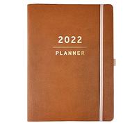 Graphique Designer Planners - 18-Month Dated Calendar - Classic Brown - Vegan Leather Business Monthly Planner with Weekly Agenda & Notes - for School, Work, or Home - Jul 2021-Dec 2022 (6" x 8")