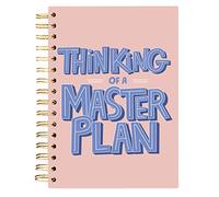 Graphique Hardbound Spiral Journal | Master Plan Design | Premium Paper | Notebook | Diary | Lists | Record Month and Date | Great Gift | 160 Ruled Pages | 6.25” x 8.25”