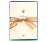 Graphique Ladybug La Petite Presse Boxed Notecards - 10 Embossed and Embellished Gold Foil Ladybug "Thank You" Notes with Matching Envelopes, 3.25" x 4.75"