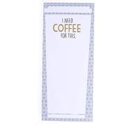 Graphique Magnetic Notepad - I Need Coffee for This Grocery and Shopping List - Fun Decorative to-Do List - Perfect House Warming Gifts - 100 Tear Off Sheets (4" x 9.25" x .5")