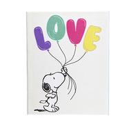 Graphique Peanuts Love Balloon Assorted Boxed Notecards, 20 Embellished Glitter Snoopy Cards on Coated Cardstock, with 4 Designs, Matching Envelopes and Storage Box, 4.25" x 6"