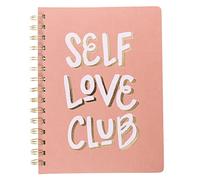Graphique Vegan Leather Spiral Journal - Self Love Club Design - 192 Lined Pages - Perfect for Taking Notes, Lists and More (6" x 8")