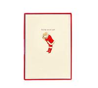 Graphique You’re on My List Cards | Pack of 15 Cards with Envelopes | Christmas Greetings | La Petite Noel Collection | Embossing and Gold Foil Accents | Boxed Set | 3.25" x 4.75"