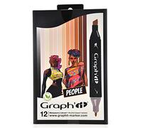 Graph'it Pack of 12 Double Ended Alcohol Based Markers Skin Colors