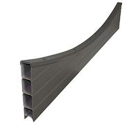 Graphite, 1.829m (6 Foot), Concave Top - Arched Fence Panel Tops for Eco Fencing Plastic Composite Panel Boards