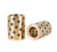 Graphite Brass Flange Sleeve Bearings | Multicolor 2 Pcs Multiple Sizes For Machinery, Industrial Equipment(12x18x10mm)