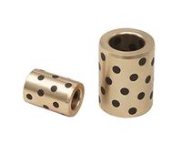 Graphite Bronze bushings, 2pcs JDB-Type Oil-Free Self-lubricating Inner Diameter 12mm, Outer 21mm, Bearing Straight Cylindrical Sliding Guide Bushings Sleeve(12x21x57mm)