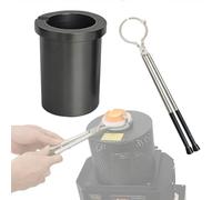 Graphite Crucible Kit - High Purity Melting Furnace Tools for Jewelry, Metal Gold Silver Copper Aluminum - Includes Tongs and 3KG Capacity