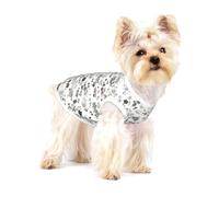 Graphite Floral Dot Dog Shirt Pullover Sleeveless Pet Vest for Cats | Stretchy Pullover Pet Vest With Full Print Design, Easy On Off Tank Top For Puppies Kittens And Small Breed Animals