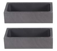 Graphite Ingot Mould. Graphite Ingot 2 Pack 1kg - Mold for Melting Gold, Silver, Aluminum, Copper, Brass Durable Casting Tool for Metal Smelting & Refining