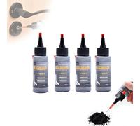 Graphite Lubricant Powder for Locks - Dry Lubricant with Precision Tip for Door Locks, Padlocks, Garage Doors & Tools, Dust-Free, Long-Lasting Formula, 50ml (4pcs)