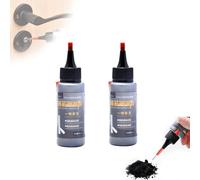 Graphite Lubricant Powder for Locks - Dry Lubricant with Precision Tip for Door Locks, Padlocks, Garage Doors & Tools, Dust-Free, Long-Lasting Formula, 50ml (2pcs)