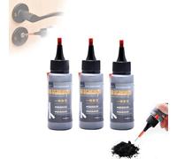Graphite Lubricant Powder for Locks - Dry Lubricant with Precision Tip for Door Locks, Padlocks, Garage Doors & Tools, Dust-Free, Long-Lasting Formula, 50ml (3pcs)