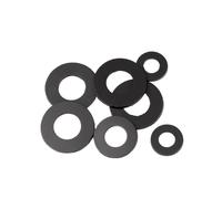 Graphite Nylon Flat Washers Assortment, M9 M9.2 M9.5 M9.6 Metric Plastic Gasket Pads, Black Nylon Thin Flat Spacers and Sealing Rings for Mechanical and Electrical Insulation (M9.5x16x0.25mm (40Pcs))