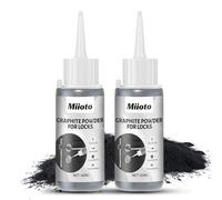 Graphite Powder, Graphite Lock Lubricant, Lock Lubricant Graphite Spray, Dry graphites Powder for Door Locks, Long-Lasting Lock Lubricant for Sticky Stiff Locks, 2pcs