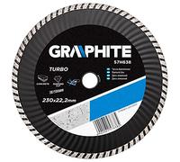 GRAPHITE 57H638, turbo wave angle grinder diamond disc tile 230mm 22.2mm bore