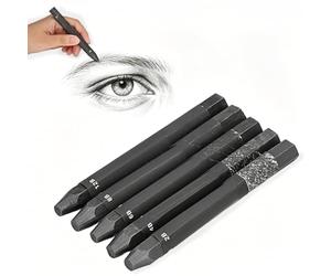 Graphite Stick Set, Pencil Compressed Graphite Sticks,Pack of for Artiste and Shading Pencils Drawing Sketching Shading Charcoal Sticks Charcoal Set Beginners for Artists 5PCS