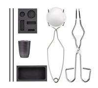 Graphite Torch Melting Casting Kit,8-in-1 Crucibles for Melting Metal Kit All in One Set Ingot Mould,Premium Graphite Crucible for Gold Silver Metal Melting
