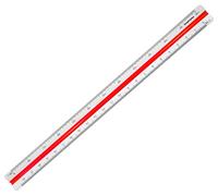 Graphoplex Kutch ME.370B White Triangular Reduction Scale Ruler 30cm