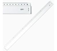 Graphoplex Ruler Bevelled Edge + Embossment - Transparent 50 cm Transparent