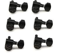 Graphtech - Graph Tech PRL-8721-B0 Ratio 6 In-Line Electric Guitar Locking Machine Heads - Mini Contemporary Style/Black Finish
