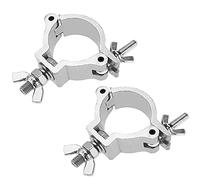 Graplan 2 Pack Aluminum Truss Safety Rope Hanging Device Half Coupler Load 100kg fit Pipe 48-51mm DJ Truss O-Clamp Aluminium Truss Accessories for Moving Head Light,Par Light