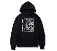 Grappler Baki Yujiro Hoodie Men's 3D Anime The Grappler Baki Hanma Yujiro Hooded Sweatshirt Clothes Top Cosplay Costume with Pocket Black