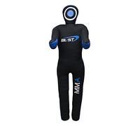 Grappling dummy for wrestling, judo, boxing, bjj throwing, standing position Canvas (UNFILLED) (70" (Inches), Black Blue)