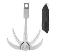 Grappling Hook with 4 Folding Claw Stainless Steel Multifunctional Outdoor Survival Hook for Rock Climbing Camping Hiking