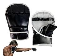 Grappling Sparring Gloves Boxing Fighting Gloves - Kickboxing Half Fingers with Open Palms Sparring for Thai Martial Arts Training