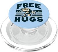 Grappling Sport Free Hugs Funny Quote Vintage Wrestlers PopSockets PopGrip for MagSafe