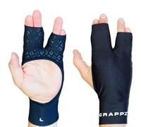 Grappz Finger Support Athletic Compression Gloves - Athletic Buddy Tape & Trigger Finger Splint Alternative - Finger Sleeve & Brace, Arthritis Pain Relief & Joint Stabilizer for All Sports, Unisex M