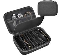 Grapsa Travel Sunglass Organizer Case for Quay Polarized Sunglasses Men Women, Trendy Glasses Storage Box (Bag Only), Charcoal-6 Slot, Medium