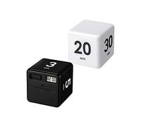 GRARRO 2 Pieces Cube Timer Gravity Sensor Flip Timer Kitchen Timer for Time Management and Countdown 1-3-5-10.15-20-30-60 Minutes