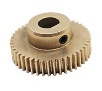 GRASAKY 0.5 Module Brass Cylindrical Gear with Step 42 Teeth Spur Gear 22mm Diameter 0.5M 42T Mechanical Transmission Pinion shaft pinion(8x7.5mm D bore)