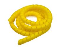 GRASAKY 1 Meter Colorful Wire Spiral Cable Sleeves 10mm 14mm Diameter Retardant Winding Tube for Wire Protection Organization protect sleeve(Yellow,ID 14mm)