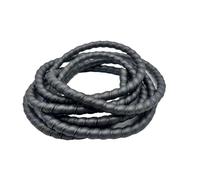 GRASAKY 10 Meters Mechanical Duct Protector Sleeve Spiral Cable Hydraulic Oil Line Protection Winding Tubes protect sleeve(Grey,ID 60mm)