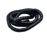 GRASAKY 10 Meters Mechanical Duct Protector Sleeve Spiral Cable Hydraulic Oil Line Protection Winding Tubes protect sleeve(Black,ID 60mm)