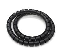 GRASAKY 10 Meters Sturdy Wire Organizer Effective Pipe Protection Spiral Wrap Cable Protector Tube protect sleeve(Black,ID 25mm)
